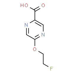 ChemSpider 2D Image | 5-(2-Fluoroethoxy)-2-pyrazinecarboxylic acid | C7H7FN2O3