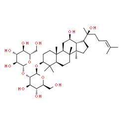 ChemSpider 2D Image | (3beta,12beta)-12,20-Dihydroxydammar-24-en-3-yl 2-O-beta-L-glucopyranosyl-beta-L-glucopyranoside | C42H72O13