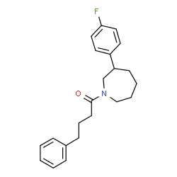 ChemSpider 2D Image | 1-[3-(4-Fluorophenyl)-1-azepanyl]-4-phenyl-1-butanone | C22H26FNO