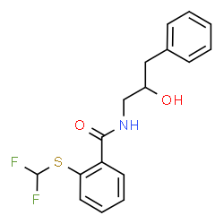ChemSpider 2D Image | 2-[(Difluoromethyl)sulfanyl]-N-(2-hydroxy-3-phenylpropyl)benzamide | C17H17F2NO2S