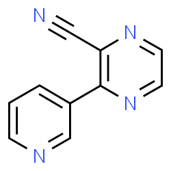 ChemSpider 2D Image | 3-(3-Pyridinyl)-2-pyrazinecarbonitrile | C10H6N4