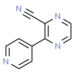 ChemSpider 2D Image | 3-(4-Pyridinyl)-2-pyrazinecarbonitrile | C10H6N4