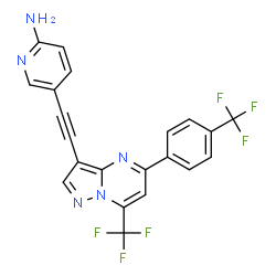 ChemSpider 2D Image | Decoglurant | C21H11F6N5