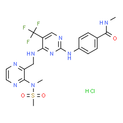 ChemSpider 2D Image | defactinib hydrochloride | C20H22ClF3N8O3S