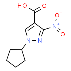 ChemSpider 2D Image | 1-cyclopentyl-3-nitropyrazole-4-carboxylic acid | C9H11N3O4