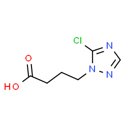 ChemSpider 2D Image | 4-(5-chloro-1,2,4-triazol-1-yl)butanoic acid | C6H8ClN3O2