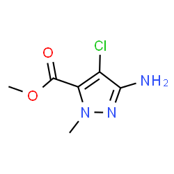 ChemSpider 2D Image | methyl 5-amino-4-chloro-2-methylpyrazole-3-carboxylate | C6H8ClN3O2