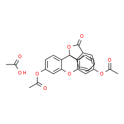 ChemSpider 2D Image | 3-Oxo-3H-spiro[2-benzofuran-1,9'-xanthene]-3',6'-diyl diacetate - acetic acid (1:1) | C26H20O9