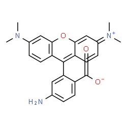 ChemSpider 2D Image | 4-Amino-2-[6-(dimethylamino)-3-(dimethyliminio)-3H-xanthen-9-yl]benzoate | C24H23N3O3