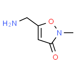 ChemSpider 2D Image | 5-(Aminomethyl)-2-methyl-1,2-oxazol-3(2H)-one | C5H8N2O2