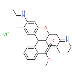 ChemSpider 2D Image | Rhodamine 590 chloride | C27H29ClN2O3