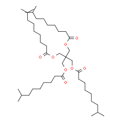 ChemSpider 2D Image | 3-[(8-Methylnonanoyl)oxy]-2,2-bis{[(8-methylnonanoyl)oxy]methyl}propyl 8-methylnonanoate | C45H84O8