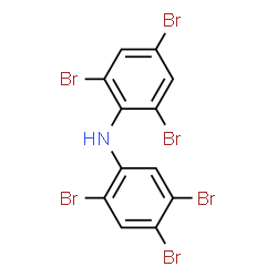 ChemSpider 2D Image | 2,4,5-Tribromo-N-(2,4,6-tribromophenyl)aniline | C12H5Br6N