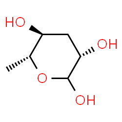 ChemSpider 2D Image | 3,6-Dideoxy-D-arabino-hexopyranose | C6H12O4