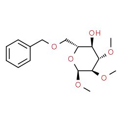 ChemSpider 2D Image | Methyl 6-O-benzyl-2,3-di-O-methyl-alpha-D-glucopyranoside | C16H24O6