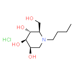 ChemSpider 2D Image | N-Butyldeoxymannojirimycin HCl | C10H22ClNO4