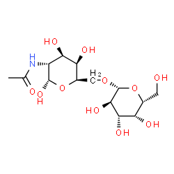 ChemSpider 2D Image | 2-Acetamido-2-deoxy-6-O-beta-D-galactopyranosyl-alpha-D-galactopyranose | C14H25NO11