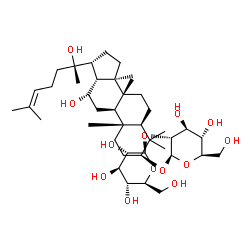 ChemSpider 2D Image | (3beta,12alpha,17alpha)-12,20-Dihydroxydammar-24-en-3-yl 2-O-beta-L-glucopyranosyl-beta-D-glucopyranoside | C42H72O13