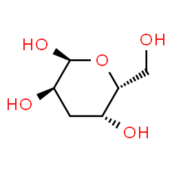 ChemSpider 2D Image | 3-Deoxy-alpha-D-xylo-hexopyranose | C6H12O5