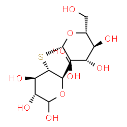 ChemSpider 2D Image | 4-S-beta-D-Glucopyranosyl-4-thio-D-glucopyranose | C12H22O10S