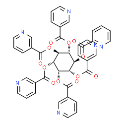 ChemSpider 2D Image | (2R,3R,5R,6S)-2,3,4,5,6-Pentakis[(3-pyridinylcarbonyl)oxy]cyclohexyl 2-pyridinecarboxylate | C42H30N6O12