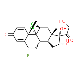 ChemSpider 2D Image | FLUCLOROLONE | C21H25Cl2FO5