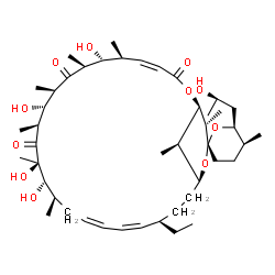 ChemSpider 2D Image | (1R,4Z,5'S,6S,6'S,7R,8S,10R,11R,12S,14R,15S,16R,18Z,20Z,22R,25S,27R,28S,29R)-22-Ethyl-7,11,14,15-tetrahydroxy-6'-[(2R)-2-hydroxypropyl]-5',6,8,10,12,14,16,28,29-nonamethyl-3',4',5',6'-tetrahydro-3H,9H
,13H-spiro[2,26-dioxabicyclo[23.3.1]nonacosa-4,18,20-triene-27,2'-pyran]-3,9,13-trione | C45H74O11