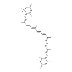 ChemSpider 2D Image | (6Z,6'E,8E,8'E,10E,10'E,12E,12'E,14E,14'E)-4,4'-Didehydro-beta,beta-carotene-3,3'-dione | C40H50O2