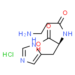 ChemSpider 2D Image | CARNOSINE HYDROCHLORIDE | C9H15ClN4O3