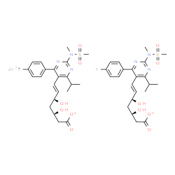 ChemSpider 2D Image | ROSUVASTATIN ZINC | C44H54F2N6O12S2Zn