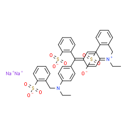 ChemSpider 2D Image | DISODIUM N-ETHYL-N-4-((4-(ETHYL((2-SULFOPHENYL)METHYL)AMINO)PHENYL)(2-SULFOPHENYL)METHYLENE)-2,5-CYCLOHEXADIEN-1-YLIDENE)-2-SULFOBENZENEMETHANAMINIUM | C37H34N2Na2O9S3