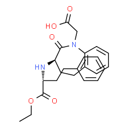 ChemSpider 2D Image | [(3R)-3-{[(2R)-1-Ethoxy-1-oxo-4-phenyl-2-butanyl]amino}-2-oxo-2,3,4,5-tetrahydro-1H-1-benzazepin-1-yl]acetic acid | C24H28N2O5