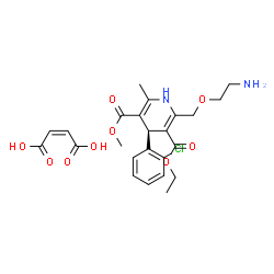 ChemSpider 2D Image | LEVAMLODIPINE MALEATE | C24H29ClN2O9