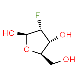 ChemSpider 2D Image | 2-deoxy-2-fluoro-?-D-ribofuranose | C5H9FO4