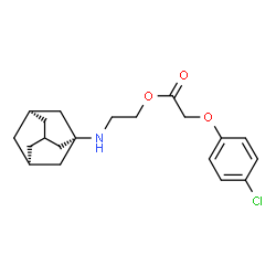 ChemSpider 2D Image | 2-[(1s,3R,5S)-Adamantan-1-ylamino]ethyl (4-chlorophenoxy)acetate | C20H26ClNO3
