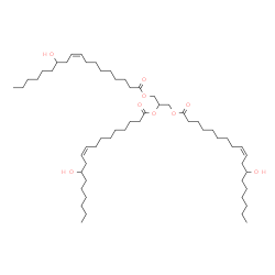 ChemSpider 2D Image | 1,2,3-Propanetriyl (9Z,9'Z,9''Z)tris(12-hydroxy-9-octadecenoate) | C57H104O9