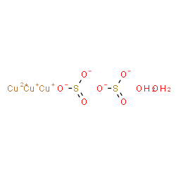 ChemSpider 2D Image | Copper(1+) copper(2+) sulfite hydrate (2:1:2:2) | H4Cu3O8S2