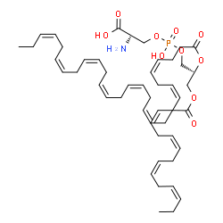 ChemSpider 2D Image | 1,2-DOCOSAHEXANOYL-SN-GLYCERO-3-PHOSPHOSERINE | C50H74NO10P