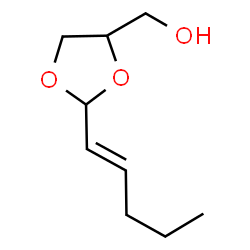 ChemSpider 2D Image | {2-[(1E)-1-Penten-1-yl]-1,3-dioxolan-4-yl}methanol | C9H16O3