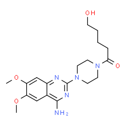 ChemSpider 2D Image | DESTETRAHYDROFURANYL-4-HYDROXYBUTANYL TERAZOSIN | C19H27N5O4