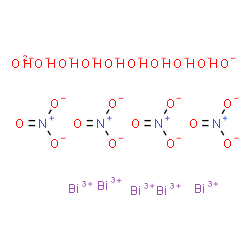 ChemSpider 2D Image | pentabismuth;oxygen(2-);nonahydroxide;tetranitrate | H9Bi5N4O22