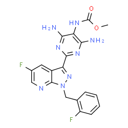 ChemSpider 2D Image | Vericiguat | C19H16F2N8O2