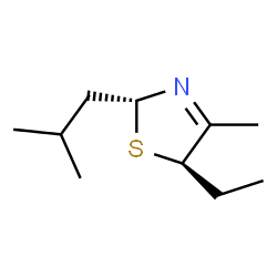 ChemSpider 2D Image | (2R,5R)-5-Ethyl-2-isobutyl-4-methyl-2,5-dihydro-1,3-thiazole | C10H19NS