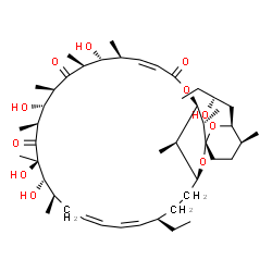 ChemSpider 2D Image | (1R,4Z,5'S,6S,6'S,7R,8S,10R,11R,12S,14R,15S,16R,18Z,20Z,22R,25S,27R,28S,29R)-22-Ethyl-7,11,14,15-tetrahydroxy-6'-[(2R)-2-hydroxybutyl]-5',6,8,10,12,14,16,28,29-nonamethyl-3',4',5',6'-tetrahydro-3H,9H,
13H-spiro[2,26-dioxabicyclo[23.3.1]nonacosa-4,18,20-triene-27,2'-pyran]-3,9,13-trione | C46H76O11