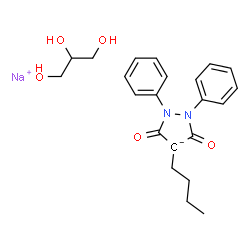 ChemSpider 2D Image | Phenbutazone sodium glycerate | C22H27N2NaO5