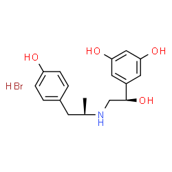 ChemSpider 2D Image | 5-[(1R)-1-Hydroxy-2-{[(2R)-1-(4-hydroxyphenyl)-2-propanyl]amino}ethyl]-1,3-benzenediol hydrobromide (1:1) | C17H22BrNO4