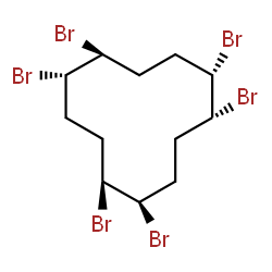 ChemSpider 2D Image | (-)-?-hexabromocyclododecane | C12H18Br6