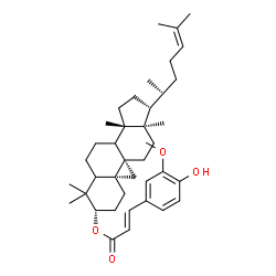 ChemSpider 2D Image | (3beta,5xi,8xi,9beta,20R)-9,19-Cyclolanost-24-en-3-yl (2E)-3-(4-hydroxy-3-methoxyphenyl)acrylate | C40H58O4