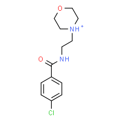 ChemSpider 2D Image | 4-{2-[(4-Chlorobenzoyl)amino]ethyl}morpholin-4-ium | C13H18ClN2O2