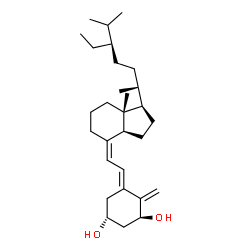 ChemSpider 2D Image | (1S,3R,5E,7Z,24R)-9,10-Secostigmasta-5,7,10-triene-1,3-diol | C29H48O2